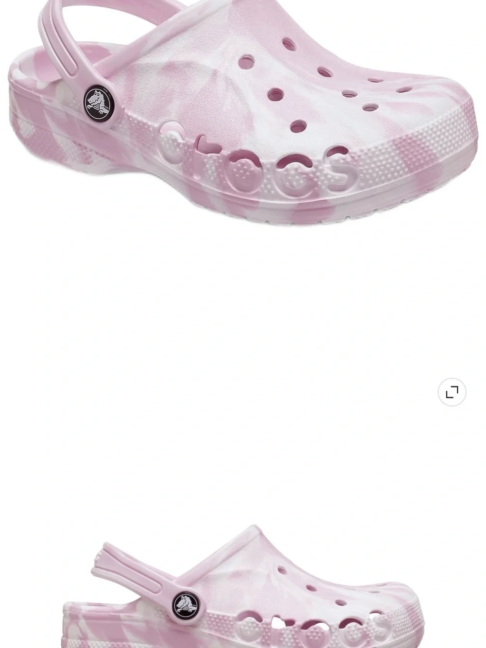 CROCS Kids' Marble Clogs in Light Pink and White Toddler 10